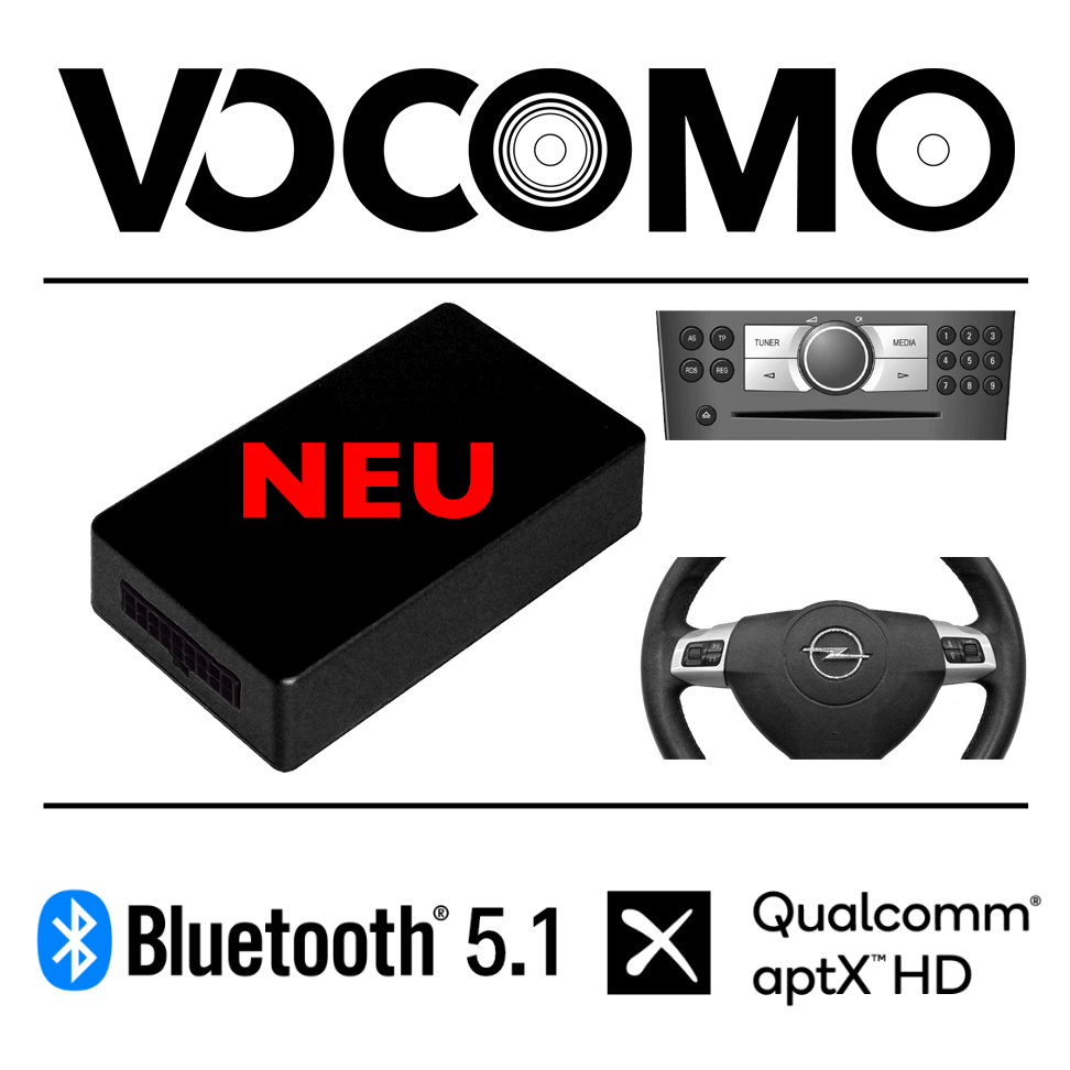 VOCOMO - Bluetooth HiFi-Verstärker & Freisprecheinrichtungen für BMW, VW,  Mini, Ford, Opel nachrüsten - Bluetooth Audio Adapter kA-2 Opel V1