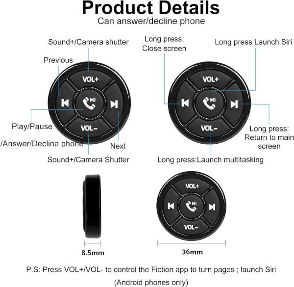 Bluetooth Remote Control (BLE Media Button)